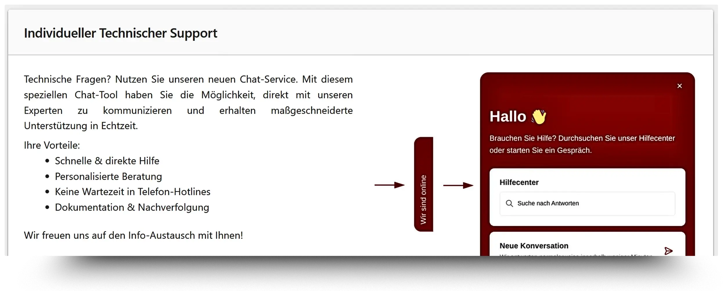 Persönlicher Kundenservice